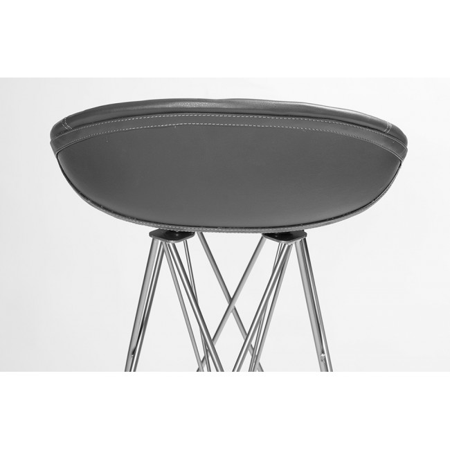 Bar chair Ella, graphite grey, H88.5cm, seat h 77cm