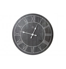 Wall clock Paul, wood, black, D40cm
