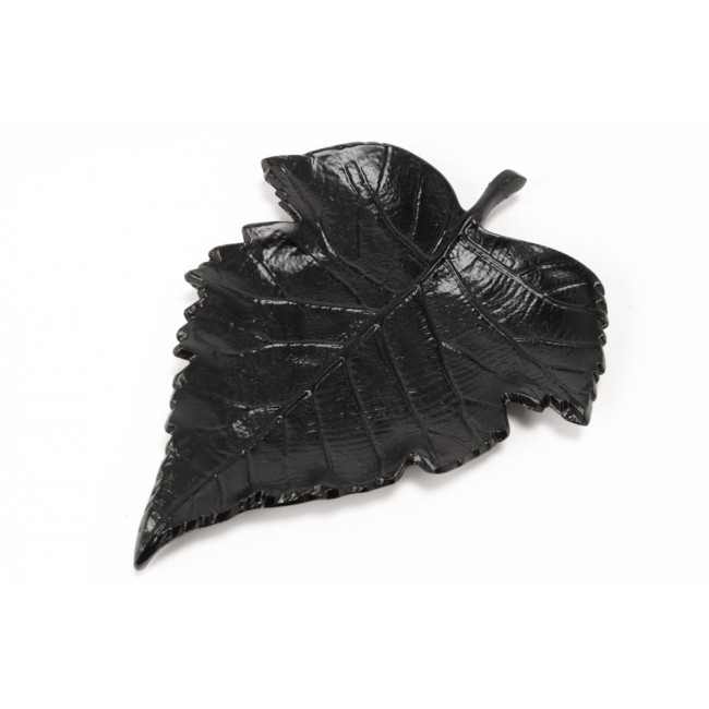 Decorative bowl Maple leaf, black,  22x17cm