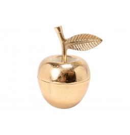 Decorative bowl Apple, champagne gold, 13cm