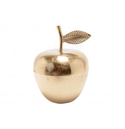 Table decoration Apple, champagne gold, D17xH23cm