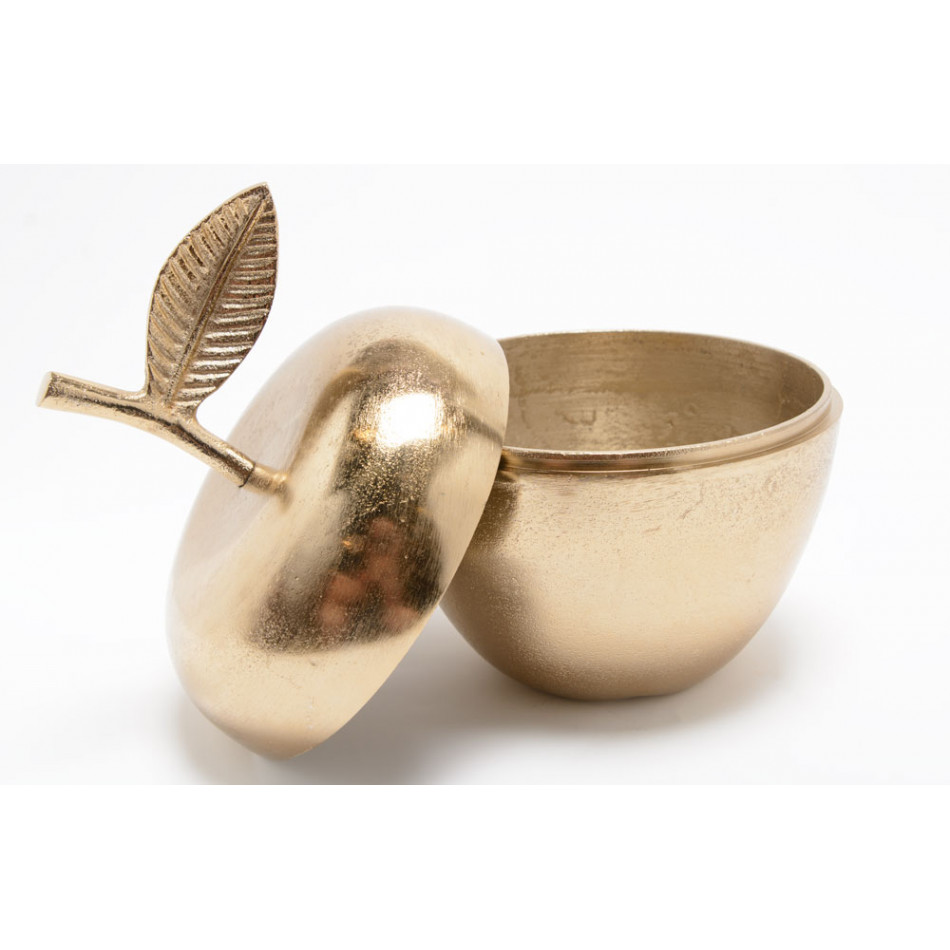 Table decoration Apple, champagne gold, D17xH23cm
