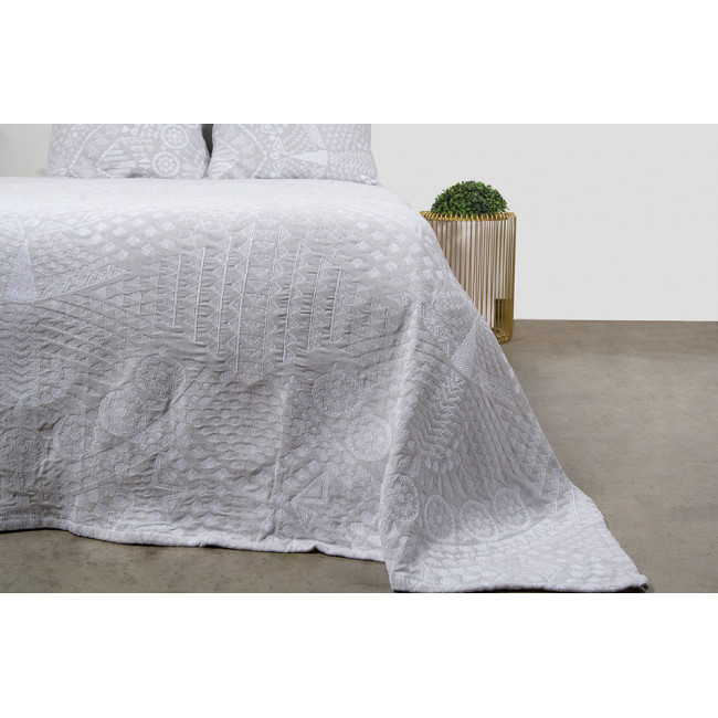 Bed cover Tatoo, grey, 220x260cm