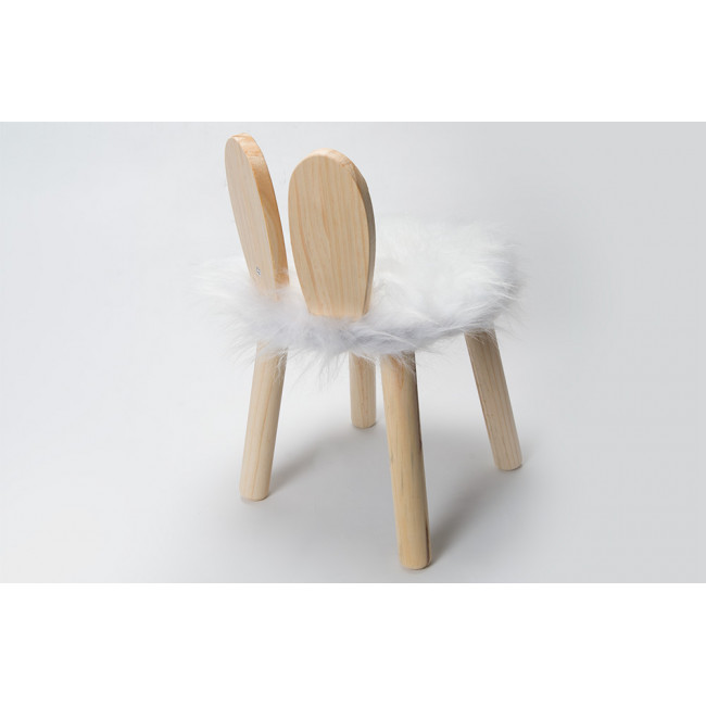 Chair Lapin, white,  D27, H38cm