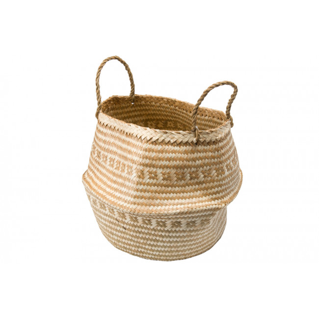 Basket, white, D34 x H31cm