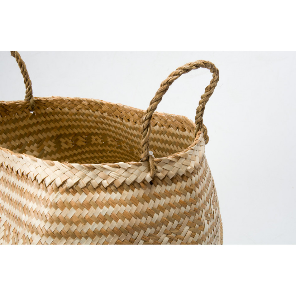 Basket, white, D34 x H31cm