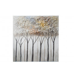 Canvas wall art Trees in winter, 80x3x80cm