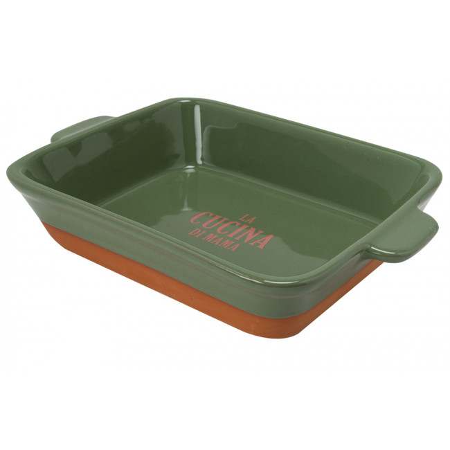 Oven dish, green, 26.2x17.7x5.5cm