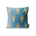 Cushion Lobster, velvet, blue, 45x45cm