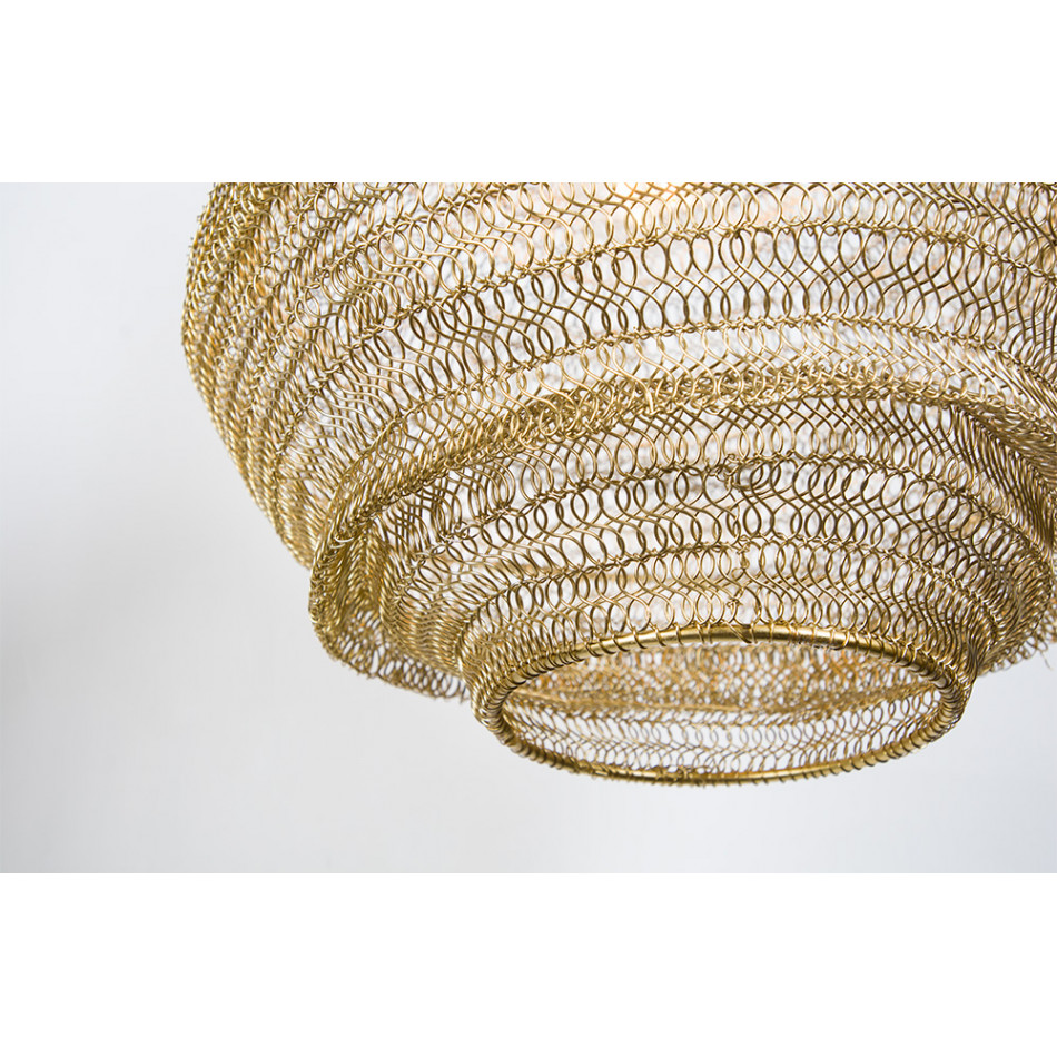 Ceiling lamp Landau New, shiny brass plating, 30x30x46cm