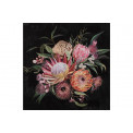 Picture Flower bouquet on dark background, 100x100cm