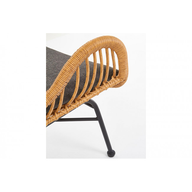 Arm chair Haro, black/ metal, 69x58xH93/seat H42 cm