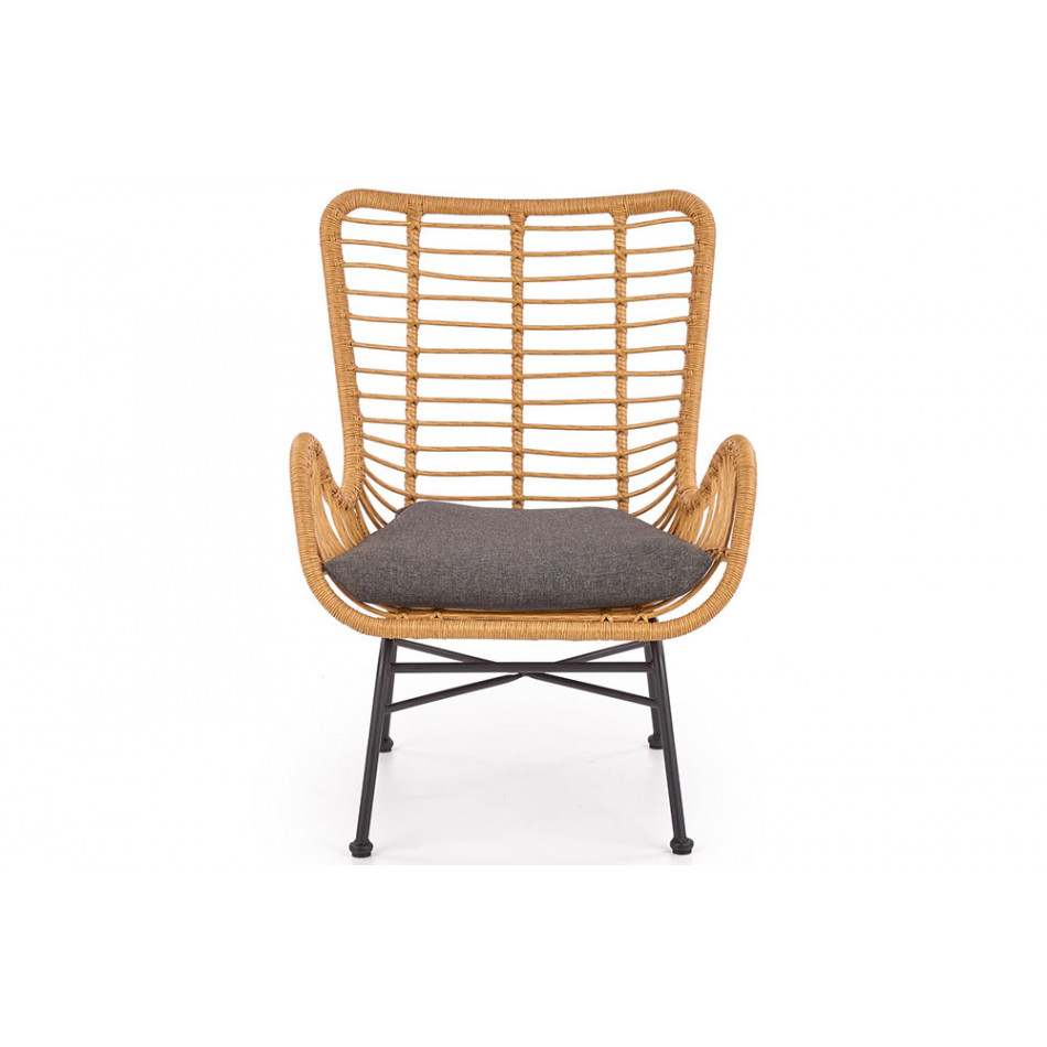 Arm chair Haro, black/ metal, 69/58/93/42 cm