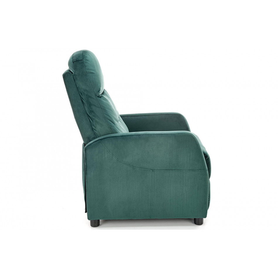 Arm chair Helipe,d.green, H103x84x76,seat surf.H48cm