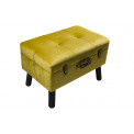 Bench Ferento M, yellow colour, velvet, 54x35x37cm