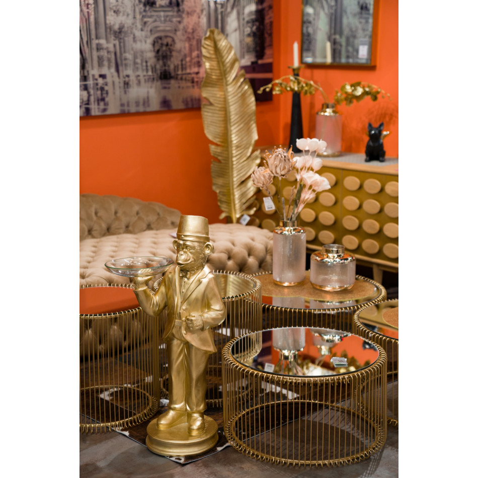 Decorative figure Monkey, golden, 48x86.5x28cm