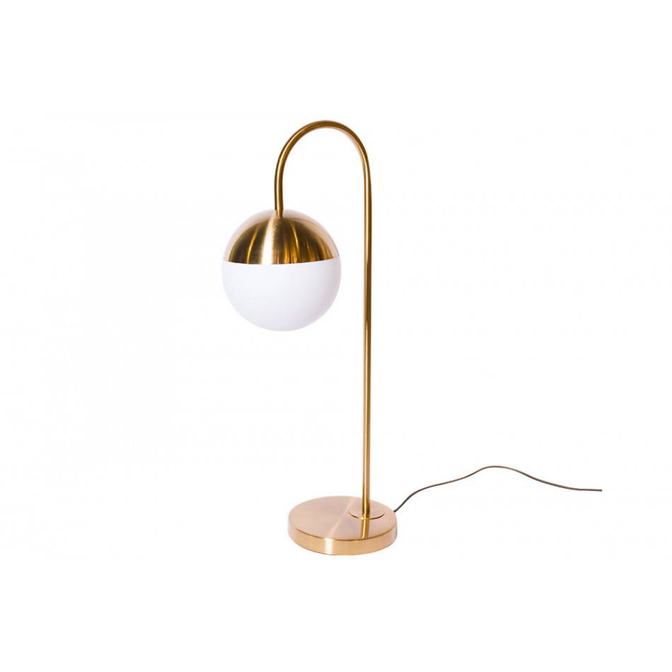 Table lamp Segundo, brass color, E27 60W, H67cm D26cm