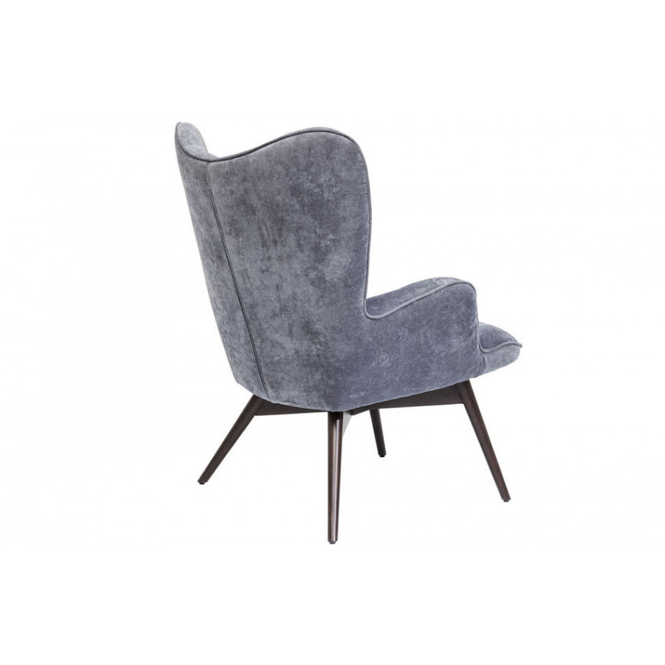 Arm chair Vicky Velvet, grey, 92x59x63cm