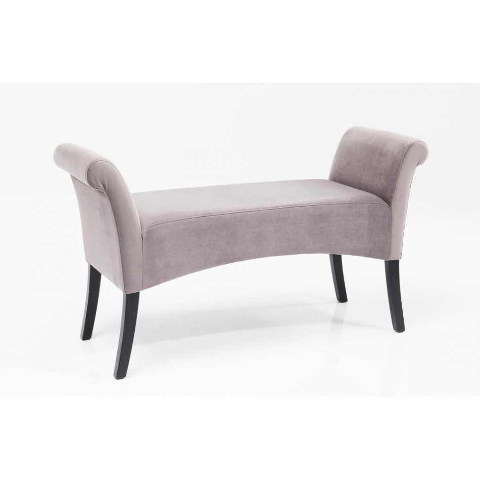 Bench Motley, velvet, grey colour, 62x107x38cm