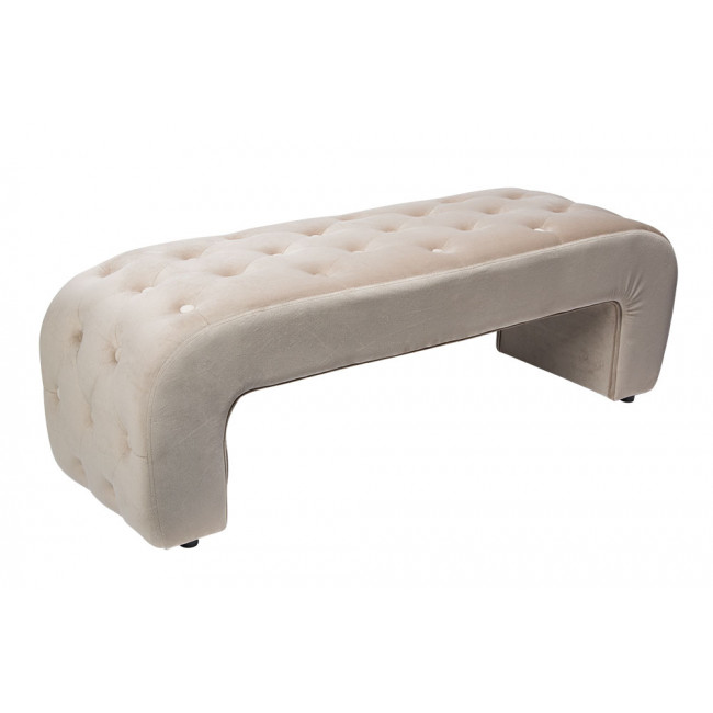 Bench Damerry, taupe, 128x39x42cm               