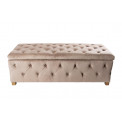Seater with box Henry, taupe, 140x60x46cm