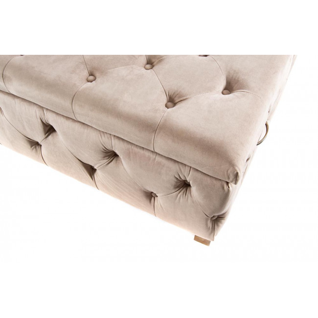 Seater with box Henry, taupe, 140x60x46cm