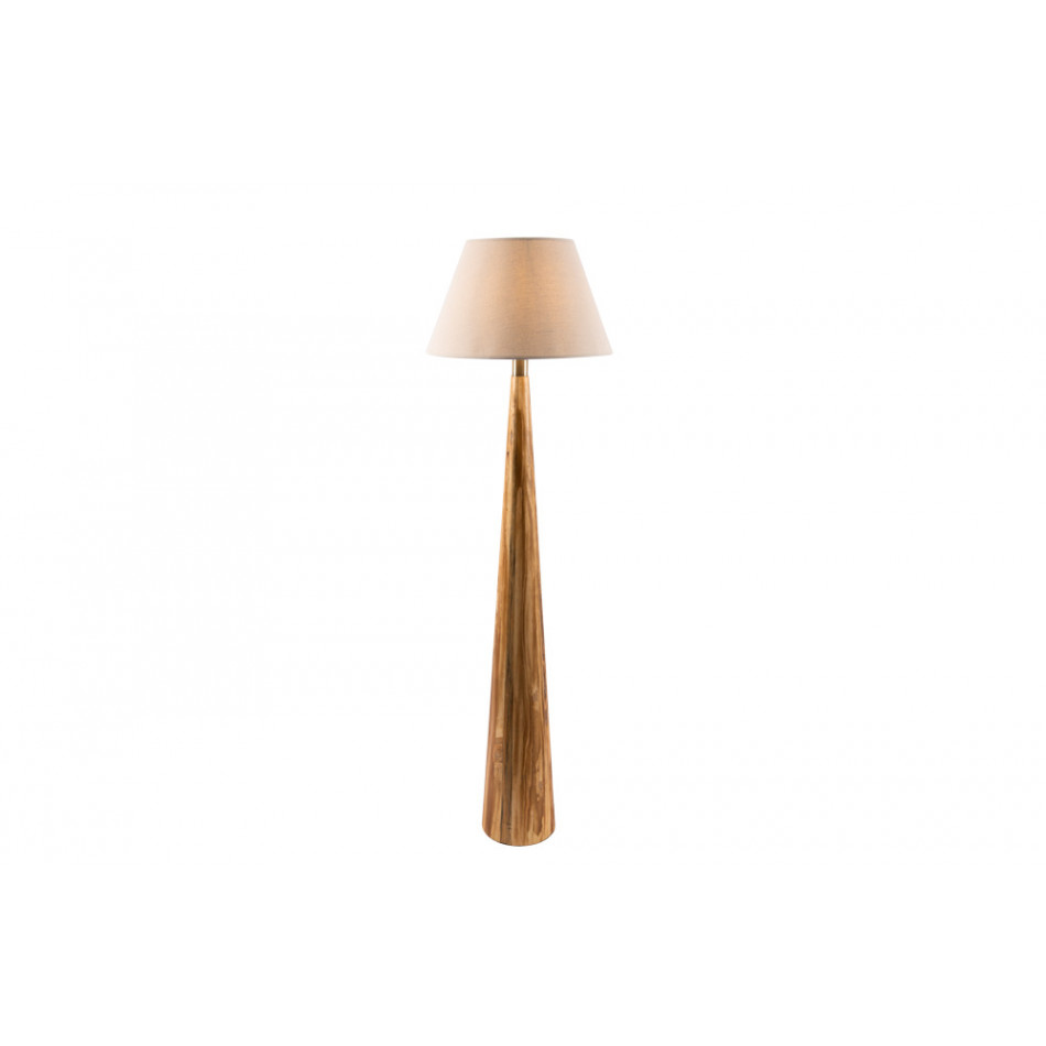 Floor lamp Moora with linen shade, E27 40W, H133.5x 20x20cm