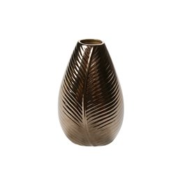 Vase Nature leaf S, gold, 12x6.5x20.5cm