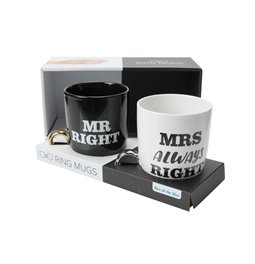 Mugs Mr Right and Mrs Always Right, 2set, 10x9cm,350ml