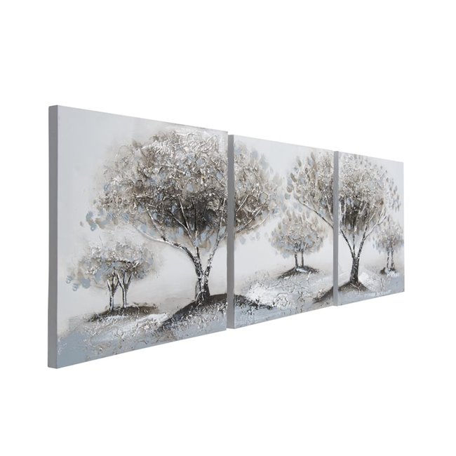 Canvas wall art Trees x3, 40x40cm