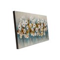 Picture Flowers in golden/white, 120x4x60cm