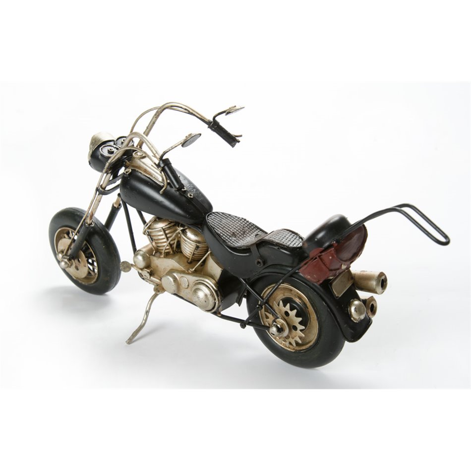 Deco Motorcycle, black, 33x10x17cm
