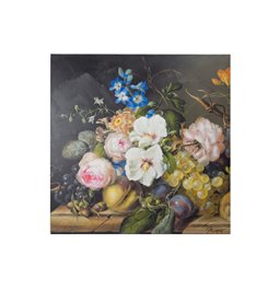 Picture Flowers, pink/blue, 80x3x80cm