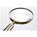 Brass 4 magnifier with resin handle brass finish,23x10x2.5cm