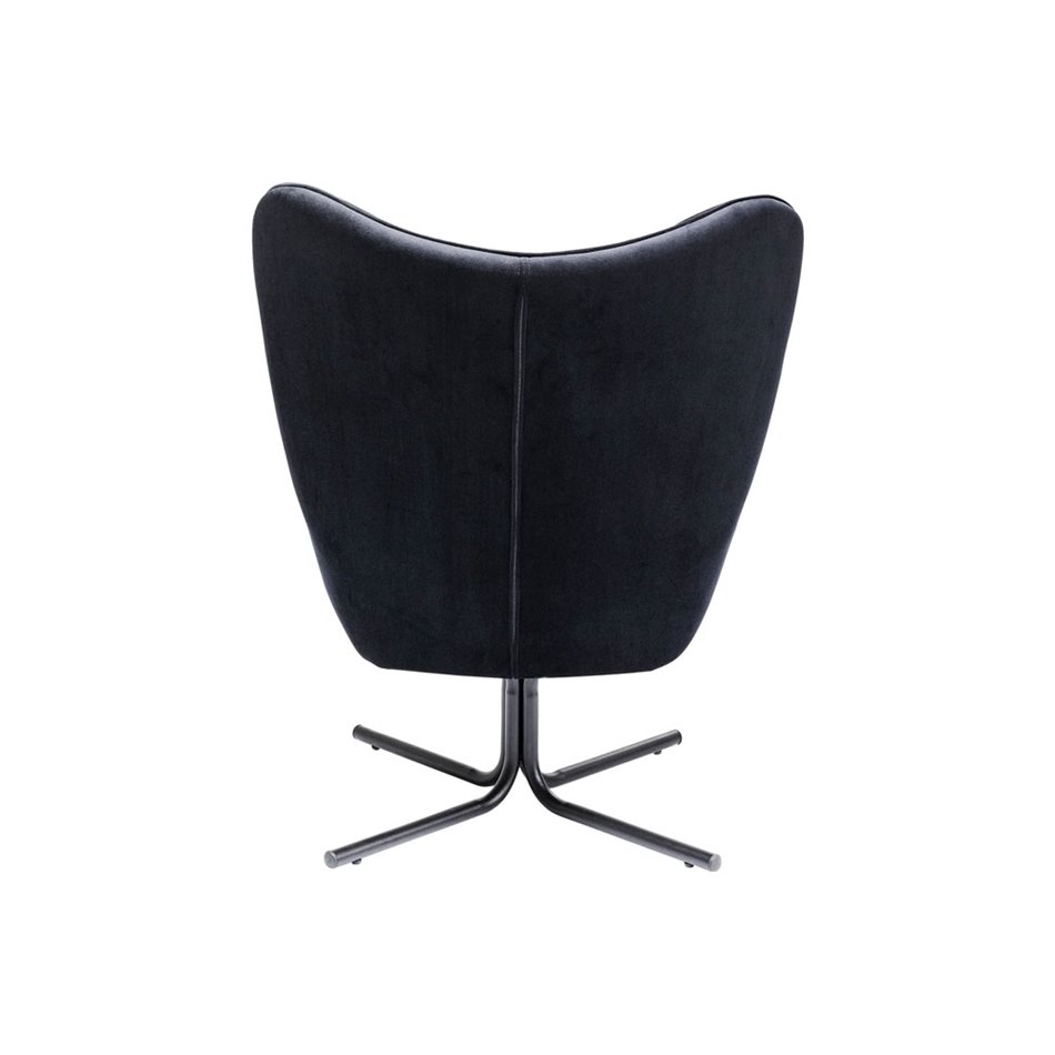 Swivel armchair Oscar, black, 95x82x73cm