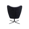 Swivel armchair Oscar, black, 95x82x73cm
