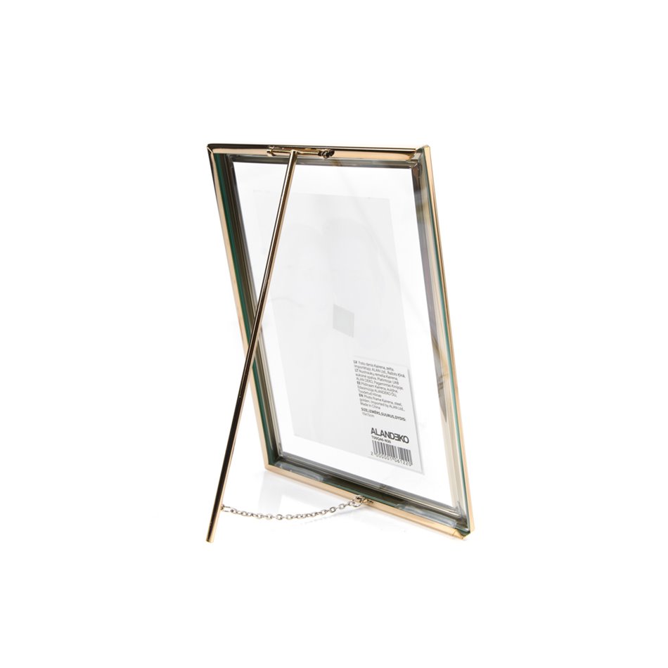 Photo frame Kairena, steel, golden, 10x15cm