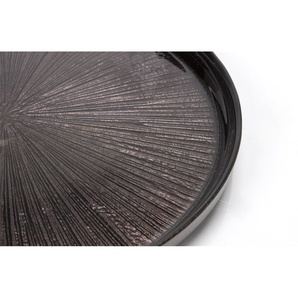 Dessert plate Astra, black, D21cm
