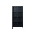 Metal cabinet Carmel, black, H190x90x41cm
