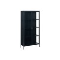 Metal cabinet Carmel, black, H190x90x41cm