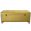 Bench Faido L, gold, 100x40x46cm