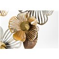 Wall deco Flowers, golden/brown, 78x8x80cm