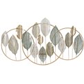 Wall deco Leaves, golden/green, 116x5x66cm