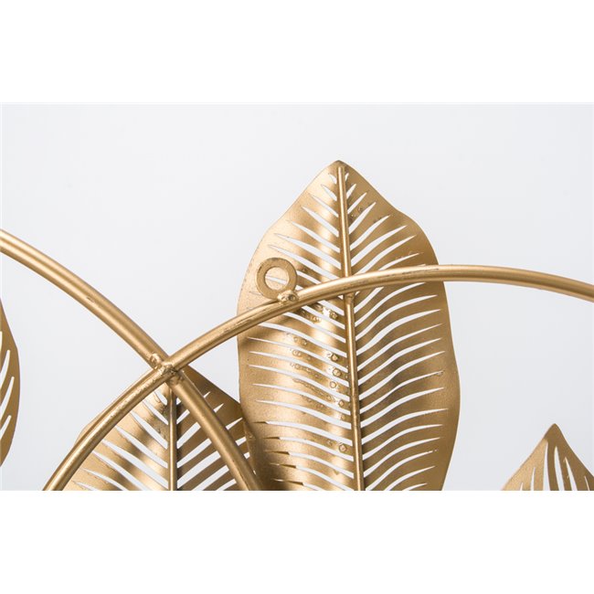Wall deco Leaves, golden/green, 116x5x66cm