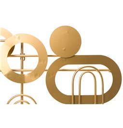 Wall deco Eclipse, golden, 100x7x48cm