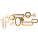 Wall deco Eclipse, golden, 100x7x48cm