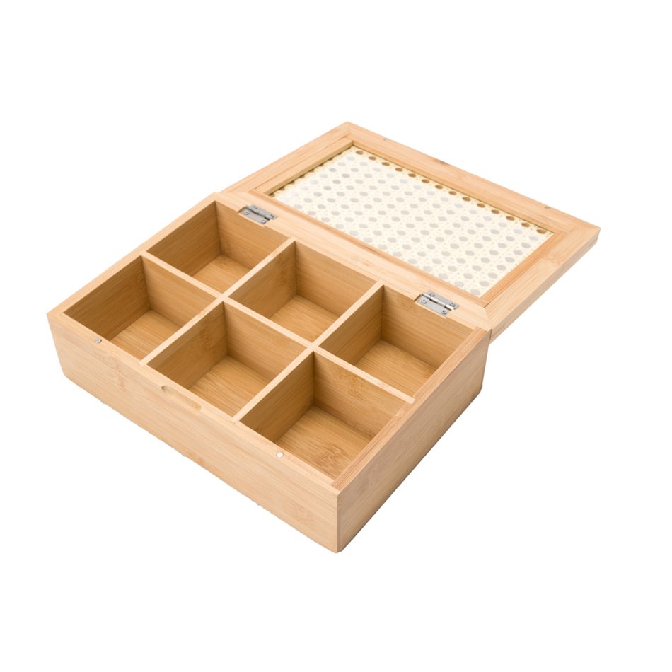 Bamboo tea box, 24x16.5x7.5cm