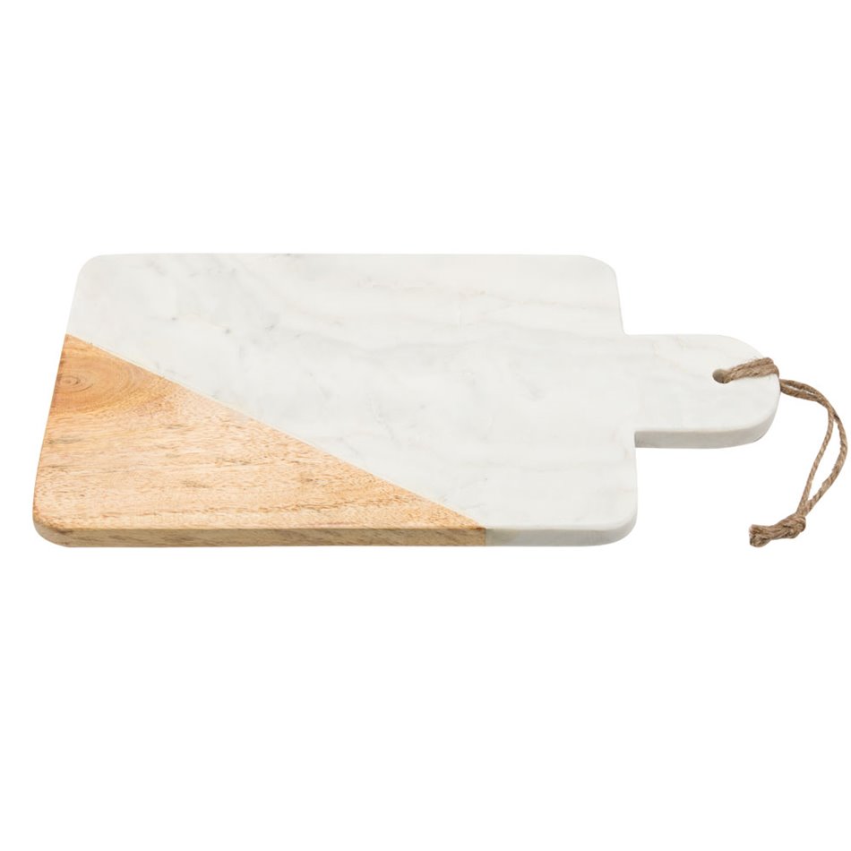 Serving board, white marble, 30x15cm
