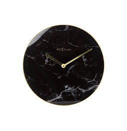 Wall clock Marble, black, D40cm