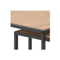Nest table set Seaford, wild oak,W50xD50xH45,40x40x40cm